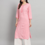 Pink STRAIGHT KURTI PANT