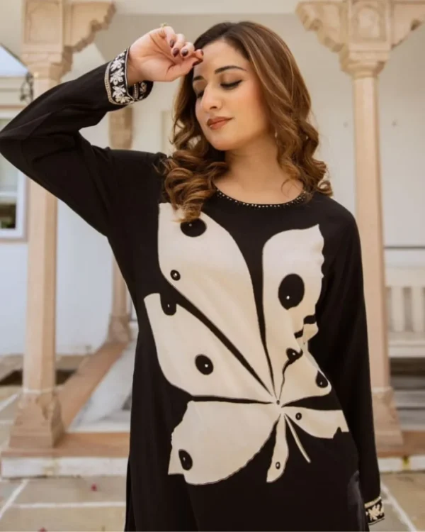 Black Kurti Plazo Set
