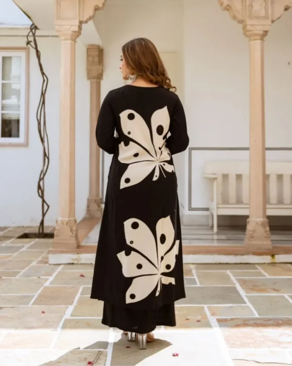 Black Kurti Plazo Set