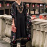 Black Kurti Pant Set With Dupatta