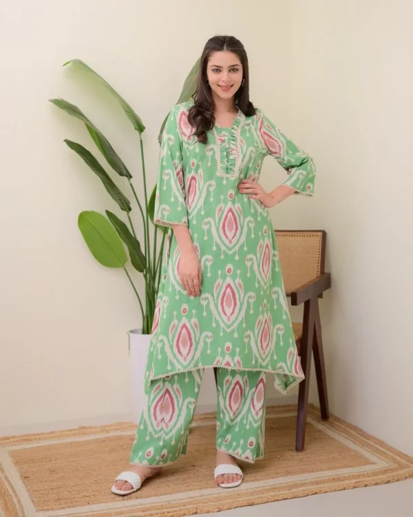 Lime Green Kurti With Pant