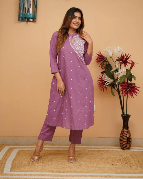 Cotton Purple Co-Ord Set