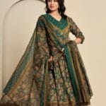 Green Colour Anarkali Kurti Set