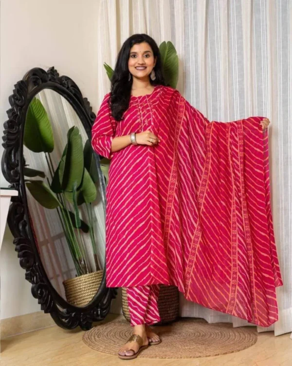 Bandhej Print Kurti Set
