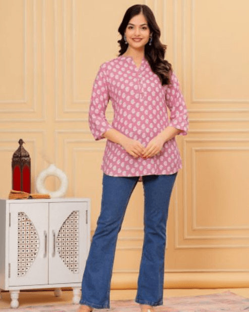 Light Pink Short Kurti