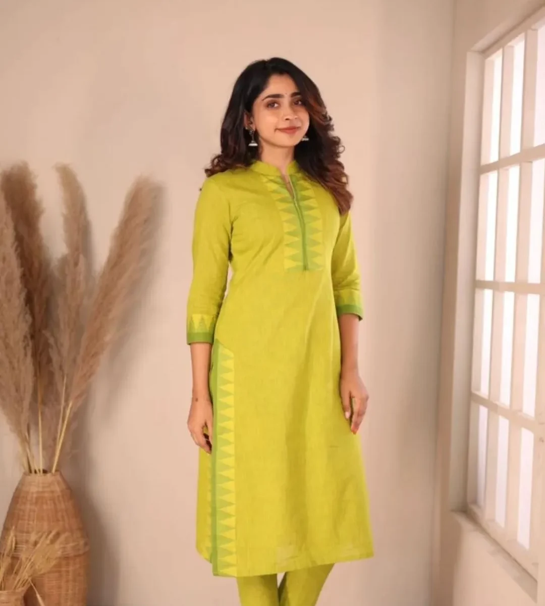 Green Kurti With Pant Set