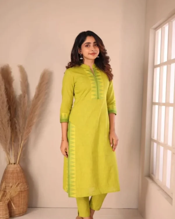 Green Kurti With Pant Set