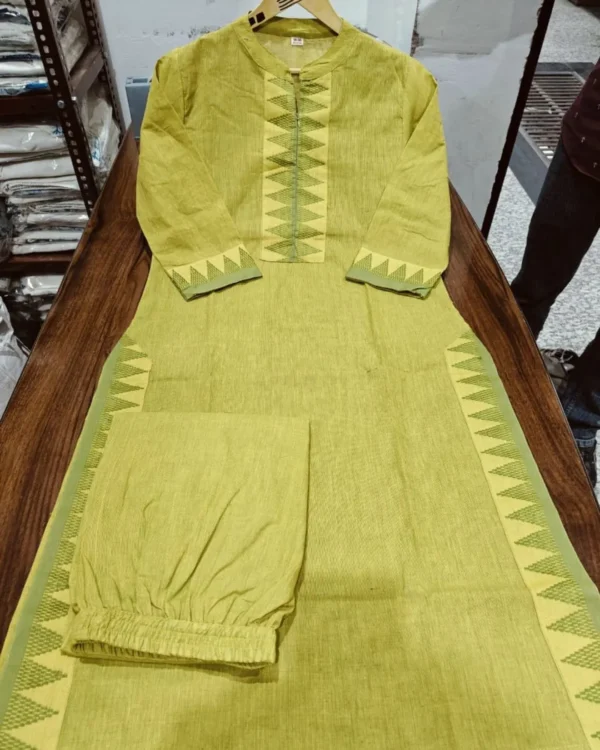Green Kurti With Pant Set