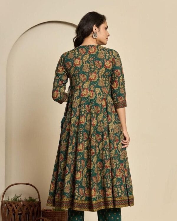 Green Colour Anarkali Kurti Set