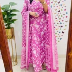 Cotton Angrakha Anarkali Kurti Set