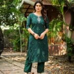Green Kurti With Pant Set