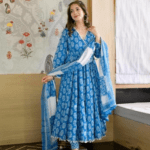 Blue Anarkali Kurti