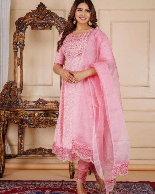 Designer Anarkali Pant Suit Set