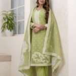 Light Green Chanderi Kurta Set