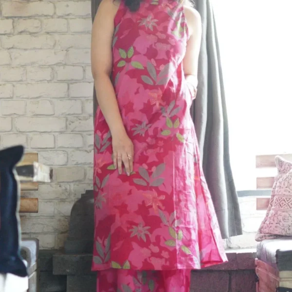 Dusty Pink Kurti With Pant Set