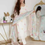 Pakistani Cutwork Kurti Set