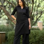 Black Cotton Co-Ord Set