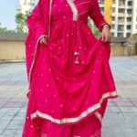 Rani Pink Kurti With Plazo Set