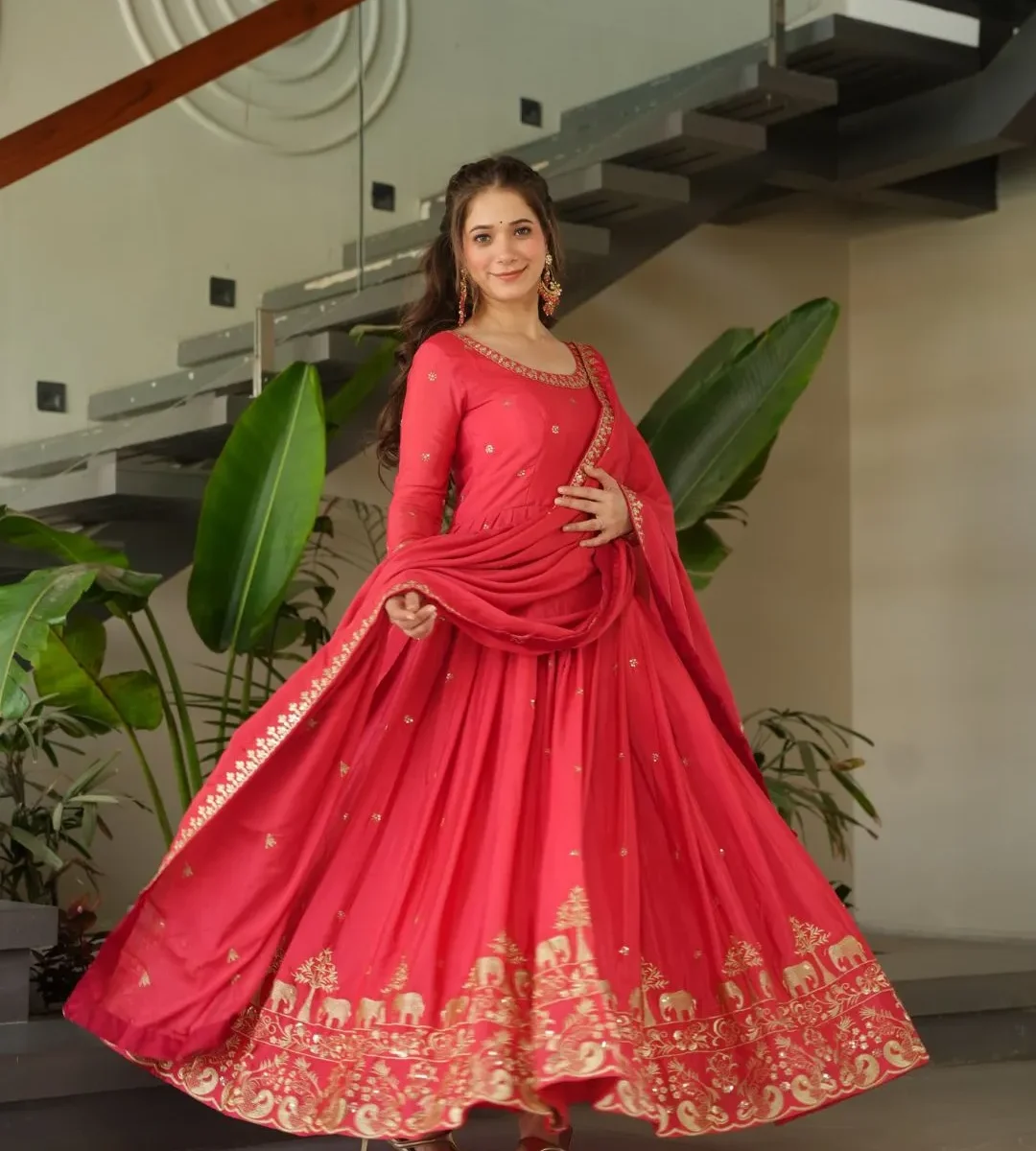 Designer Anarkali Pant Suit Set