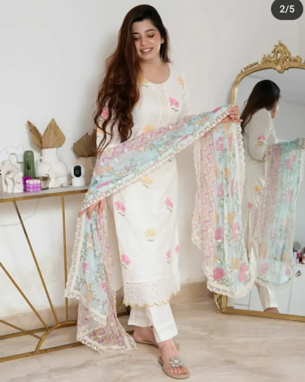 Pakistani Cutwork Kurti Set