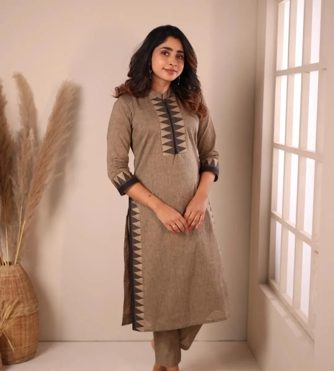 Light Brown Kurti With Pant 