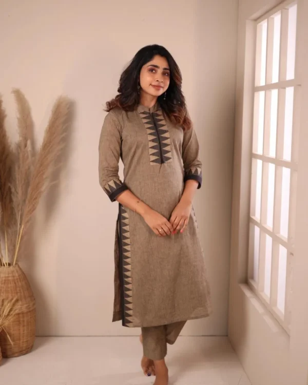 Light Brown Kurti With Pant 