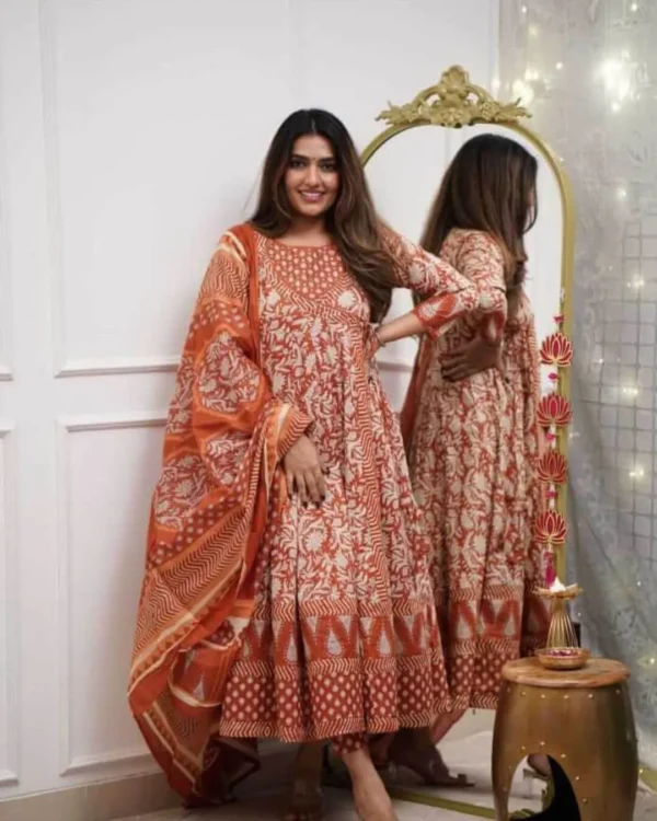 Maroon Angrakha Style Kurti Set