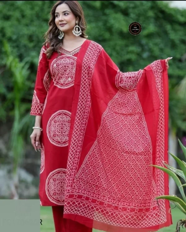 Floral Print Anarkali Kurti Set