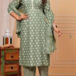 Bottle Green Kurti Set