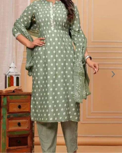 Bottle Green Kurti Set