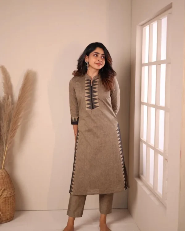 Light Brown Kurti With Pant 
