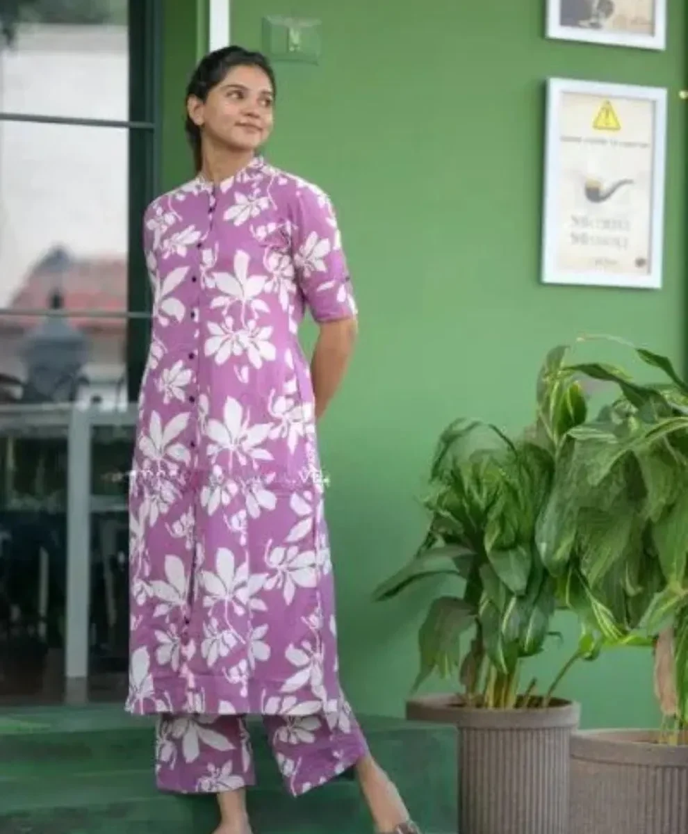 Cotton Lavender Co-Ord Set