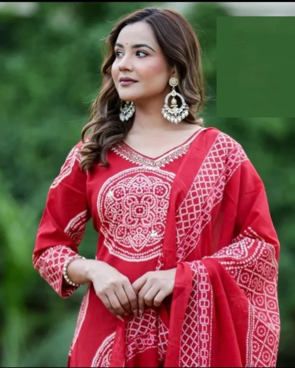 Floral Print Anarkali Kurti Set