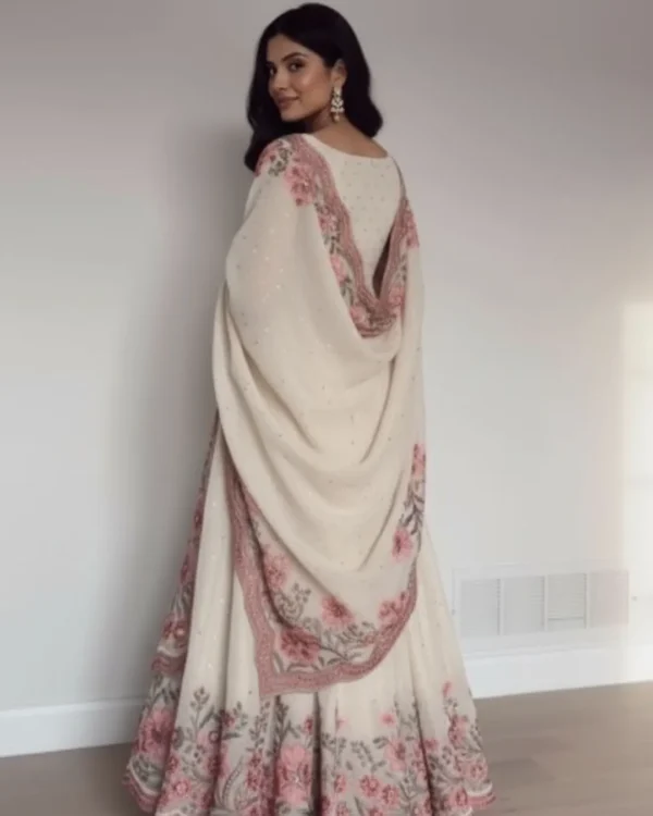 Full Sleeve Anarkali Kurti Pant Dupatta Set