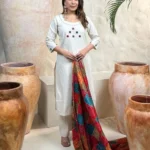 Khadi Cotton Embroidery Suit Set