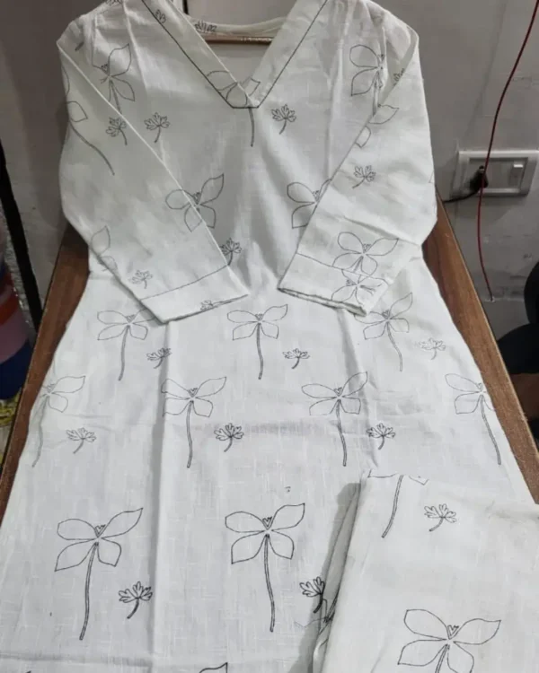 Leaf Printed Kurti With Plazo 2