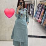 Light Blue Floral Print Co-Ord Set