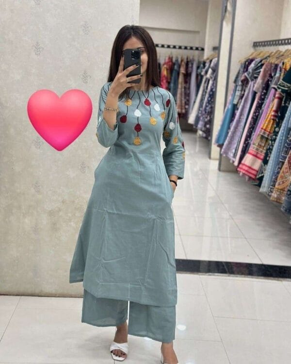 Light Blue Floral Print Co-Ord Set