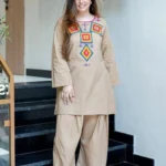 Light Brown Kurti With Pant 