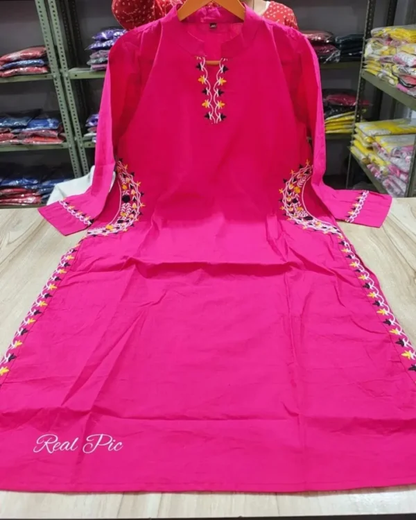 Rani Pink Kurti With Pant real
