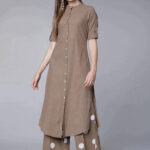 Light Brown Kurti With Pant 