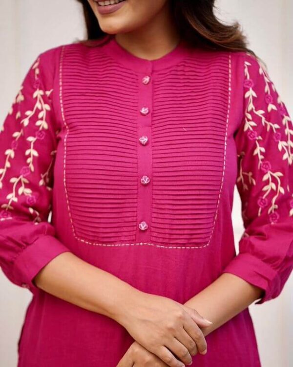 Rani Pink Kurti With Pant