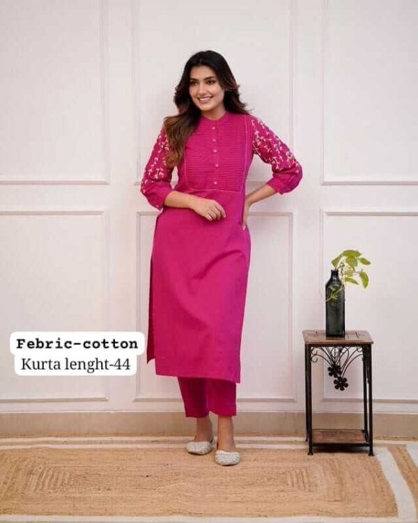 Rani Pink Kurti With Pant