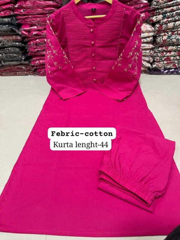 Rani Pink Kurti With Pant