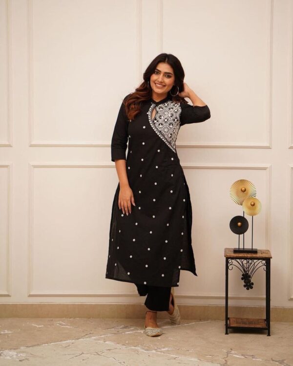 Rayon Black Kurti With Pant