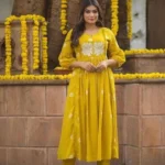 Yellow Kurti Combination With Pant