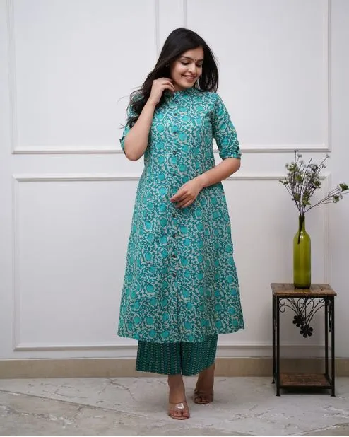 kurti with plazzo set