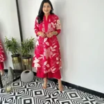 Red Plazo With Kurti Set