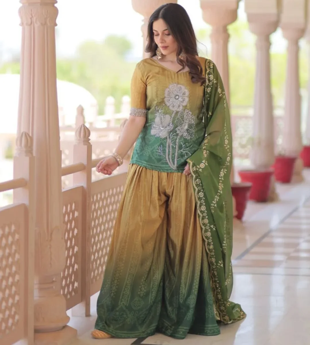 Chinon Party Wear Suit Set Front