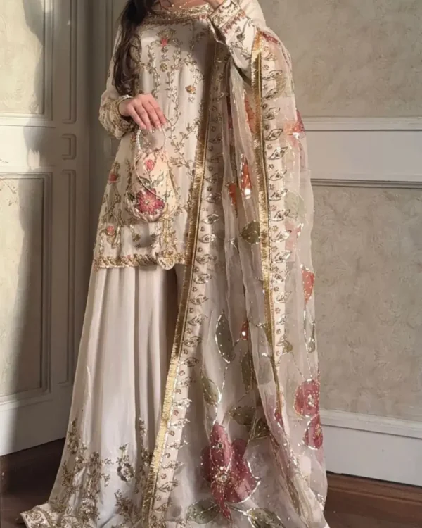 Kurti Pant Set With Dupatta Party Wear 1 (2)